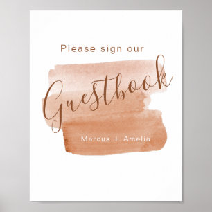 Moderner Pinselstrich Minimalistischer Gast Poster
