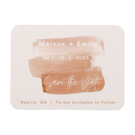 Moderner Pinselstrich Save the Date Minimalistisch Magnet