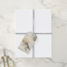 Moderner Pinselstrich zieht Gold in rauen Grün Geschenkanhänger