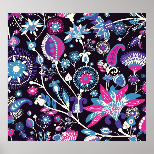 Moderner Pisley: traditionelles orientalisches Mus Poster (Vorne)