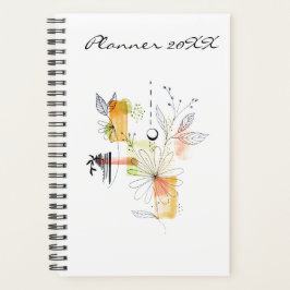 Moderner Planer 20XX Gelbe Kunst Abstrakt Herbst