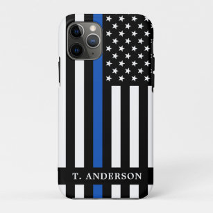 Moderner Polizeibeamter Personalisiert dünne blaue Case-Mate iPhone Hülle