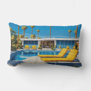 Moderner Pool Mitte des Jahrhunderts Lendenkissen