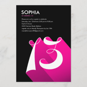 Moderner Pop 13. Geburtstagsparty Einladungen