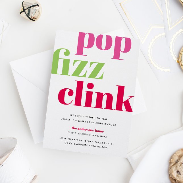 Moderner Pop | Silvester-Party Einladung (Von Creator hochgeladen)