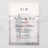 Moderner Posten-HochzeitBrunch | überlagert mit