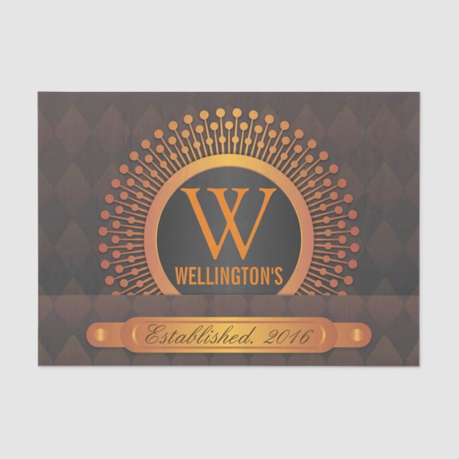 Moderner Preppy personalisierter Seidenpapier (Vorderseite)