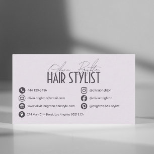 Moderner professioneller Haarstylist High-End Visitenkarte