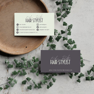 Moderner professioneller Haarstylist High-End Visitenkarte