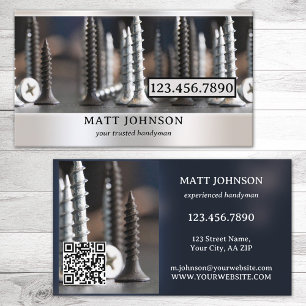 Moderner professioneller Handwerker QR-Code Visitenkarte
