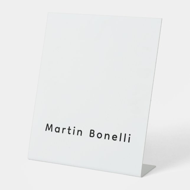 Moderner professioneller PlainCustom eigener Name Sockelschild (Vorderseite)