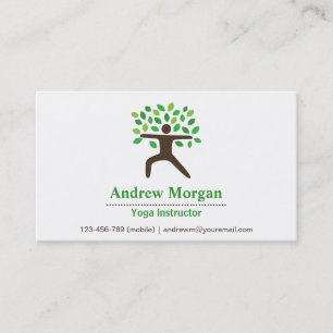 Moderner, professioneller Yoga-Wellness-Instructor Visitenkarte
