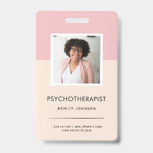 Moderner Psychotherapeutin Betreuer Foto Namenssch Ausweis