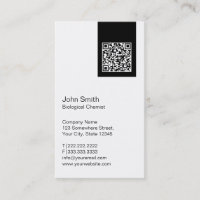 Moderner QR Code biologische Chemiker-Visitenkarte