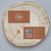 Moderner QR-Code Custom Logo Social Media Terracot