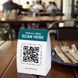 Moderner QR-Code | Digitales Menü Tischaufsteller