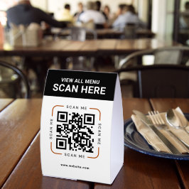 Moderner QR-Code | Digitales Menü Tischaufsteller