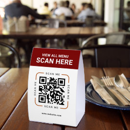 Moderner QR-Code | Digitales Menü Tischaufsteller