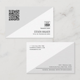 Moderner QR-Code Einfaches Berufliches Unternehmen Visitenkarte