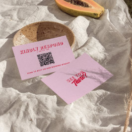 Moderner QR-Code farbenfroh Retro kühne einzigarti RSVP Karte
