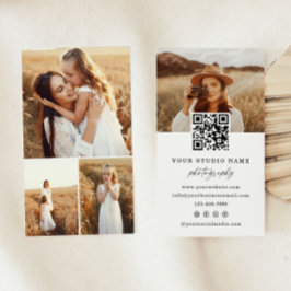 Moderner QR Code Fotograf Visitenkarte