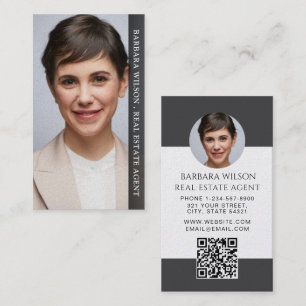 Moderner QR-Code für Berufliches Real Anwesen Foto Visitenkarte
