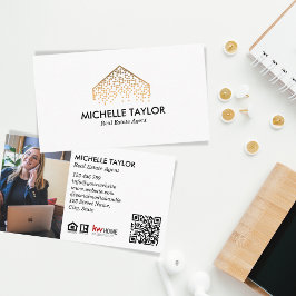 Moderner QR-Code für Berufliches Real Anwesen Foto Visitenkarte