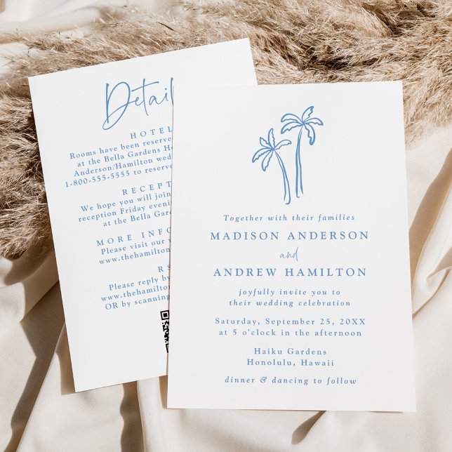 Moderner QR-Code für Blaupalmen Einladung (Von Creator hochgeladen)