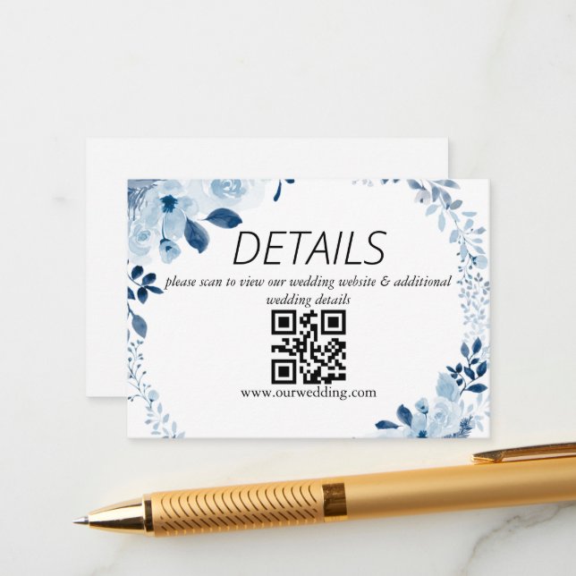 Moderner QR-Code für Blumenzwiebeln Begleitkarte (Vorderseite/Rückseite Beispiel)