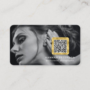 Moderner QR-Code für das Foto Visitenkarte
