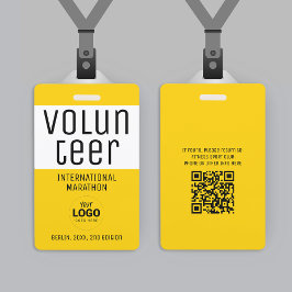 Moderner QR-Code für das gelbe Freiwilligenlogo Ausweis