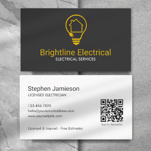 Moderner QR-Code für Elektroinstallateure Visitenkarte