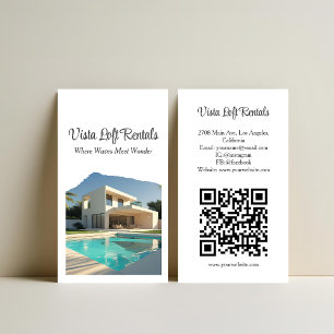 Moderner QR-Code für Ferienwohnungen und Gästehäus Visitenkarte