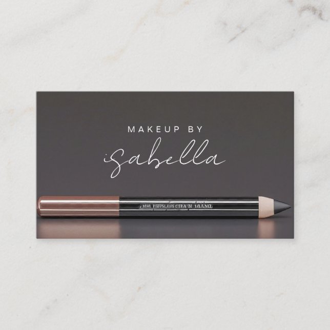 Moderner QR-Code für Foto Makeup Artist Visitenkarte (Vorderseite)