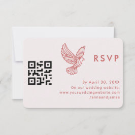 Moderner QR-Code für Hochzeiten - Minimalistisches RSVP Karte
