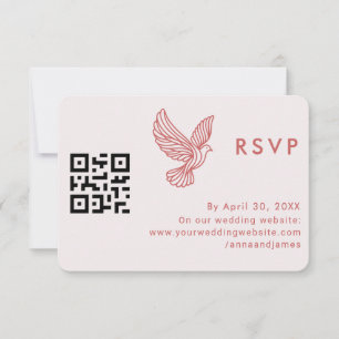 Moderner QR-Code für Hochzeiten - Minimalistisches RSVP Karte