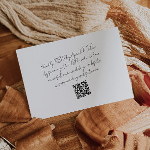 Moderner QR-Code für Minimalistische Hochzeiten UA Begleitkarte