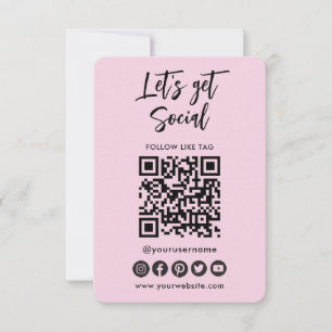 Moderner QR-Code für soziale Medien in Verbindung  Einladung