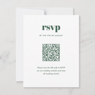 Moderner QR-Code für umweltfreundliche Mix-Match RSVP Karte