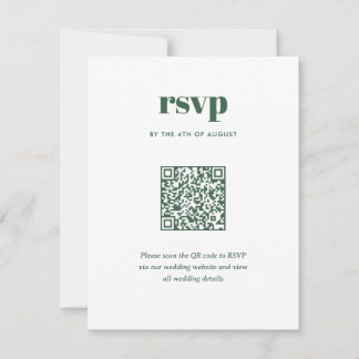 Moderner QR-Code für umweltfreundliche Mix-Match RSVP Karte