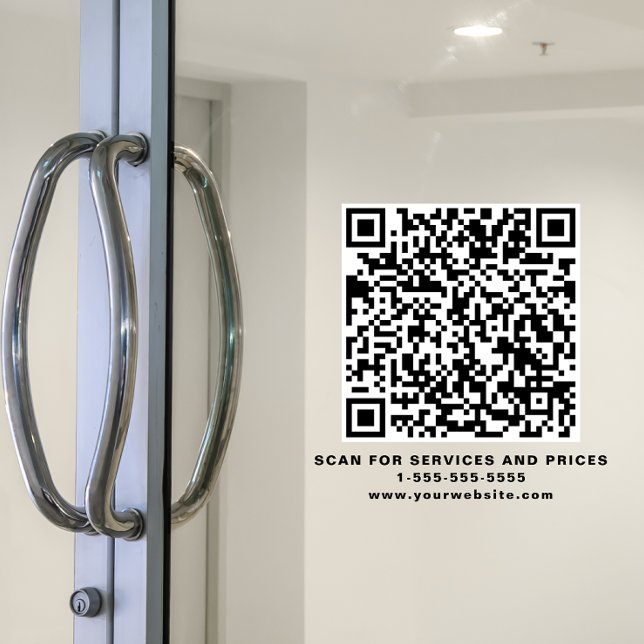 Moderner QR-Code für Unternehmen Fensteraufkleber (Von Creator hochgeladen)
