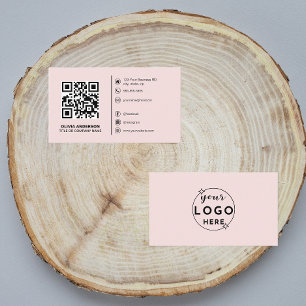 Moderner QR-Code mit individuellem Logo/Social-Med Visitenkarte