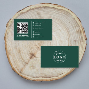 Moderner QR-Code mit individuellem Logo und Social Visitenkarte