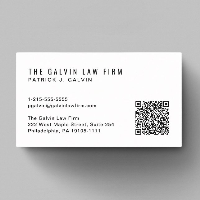 Moderner QR Code Mitarbeiter Visitenkarte (Capture attention, make connections, and leave a lasting impression with our modern QR business card)