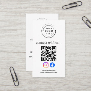 Moderner QR-Code Social Media Benutzerdefinierte Visitenkarte