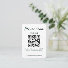 Moderner QR Code & UAWG Wedding Begleitkarte