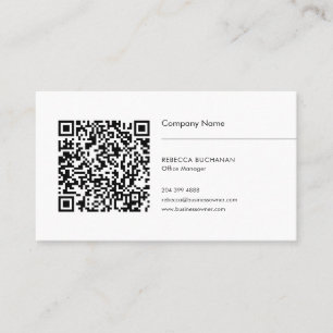 Moderner QR-Code und Firmenlogo Visitenkarte