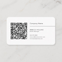 Moderner QR-Code und Firmenlogo Visitenkarte