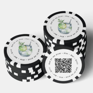 Moderner QR Gin Tonic Business Event Drink Gutsche Pokerchips