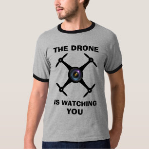 Moderner Quadrocopter UAV Lustige Drohnen-Kame T-Shirt